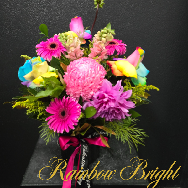 Rainbow Bright | Rainbow Roses & Bright Fresh Flowers