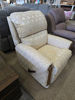 Devon Manual Recliner | Parchment Ivory Fabric
