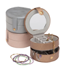 Round Travel Jewellery Case- Rose | Bramble Bay Collection