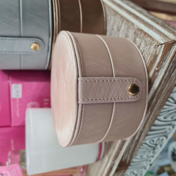 Round Travel Jewellery Case- Rose | Bramble Bay Collection