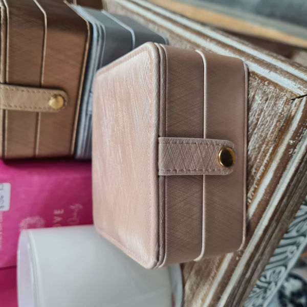 Square Travel Jewellery Case-Rose | Bramble Bay Collection