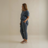 Shoreline Fine Slub Cotton T-Shirt - Pool | Talamaya