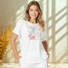 Capri Print Tee - White | Threadz