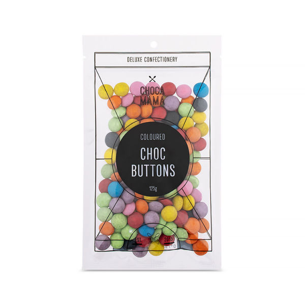 Coloured Choc Buttons - 125g  | Chocamama
