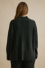 Harmony Merino Cotton Mock Neck Pullover - Pine | Talamaya