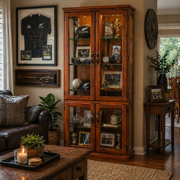 Jamaica Display Cabinet | New Zealand Radiata Pine Glass Cabinet