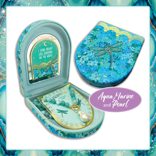 Lisa Pollock Genuine Crystal & Freshwater Pearl Necklace | Aqua Marine