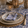 Samara Dark Blue Napkin Set of 4 | Madras Link