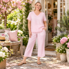 Lilly Scallop Hem Linen Top – Pale Pink  Gordon Smith