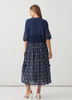 Crochet Jacket with Shell Button - Navy | Holmes & Fallon