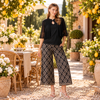 Crochet Jacket with Shell Button - Black | Holmes & Fallon